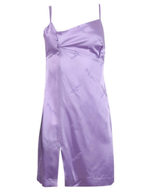 GCDS | Women | Jacquard Sleep Mini Dress | Lilac