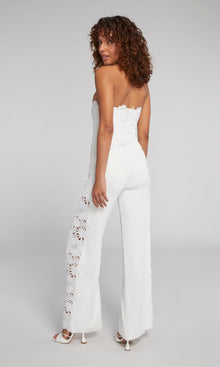 Ebony Lace Combo Jumpsuit | White