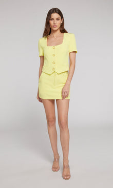 Daphne Crepe Mini Skirt | Limoncello