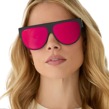 Womens | Georgie Sunglasses | Matte Black | Red Hot Summer Lenses