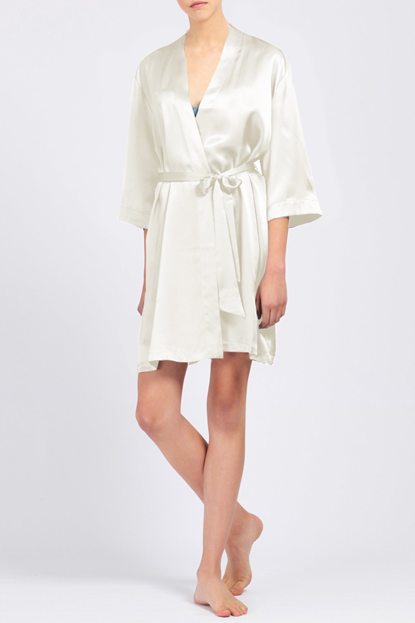 Silk Wrap Gown | Creme