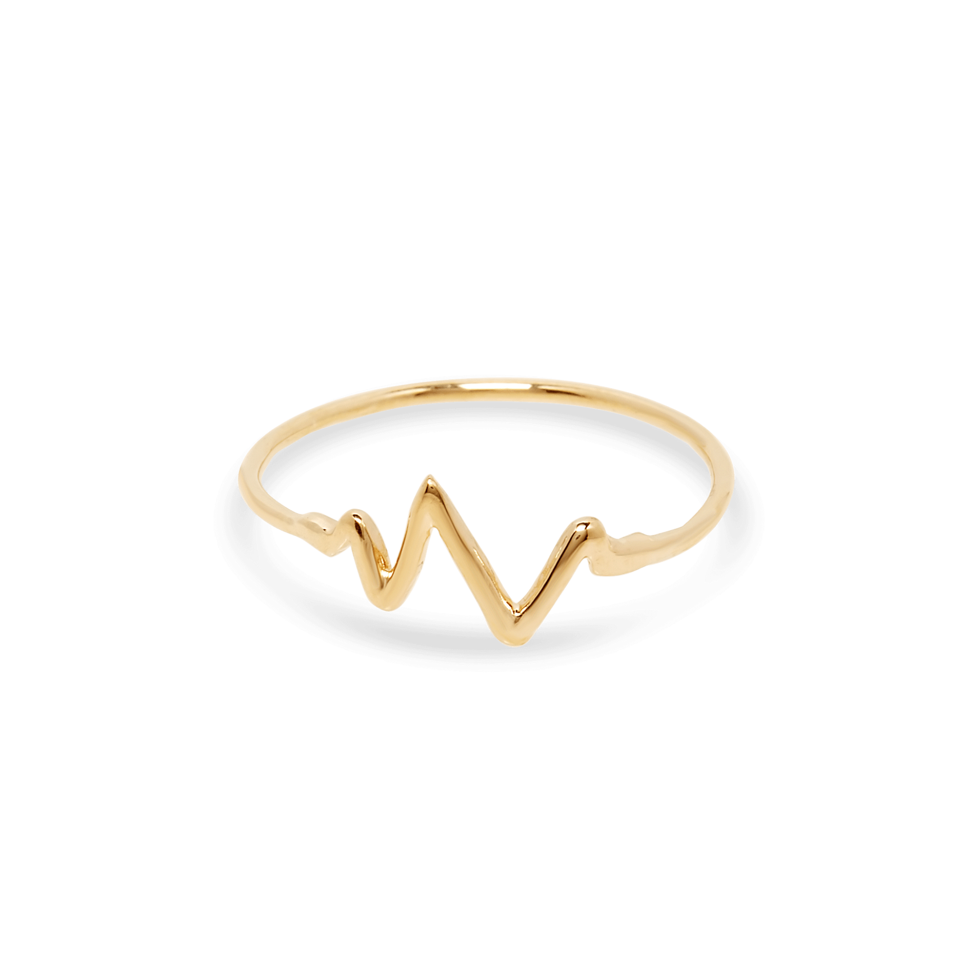 Gold Heartbeat Ring | 10K Yellow Gold