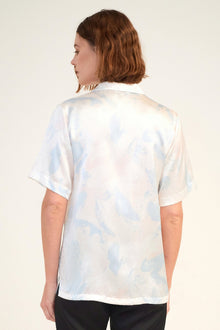 GINIA Silk Camp Shirt Cascade