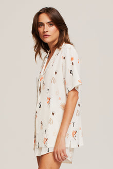 GINIA Camp Shirt  in Hepworth Print