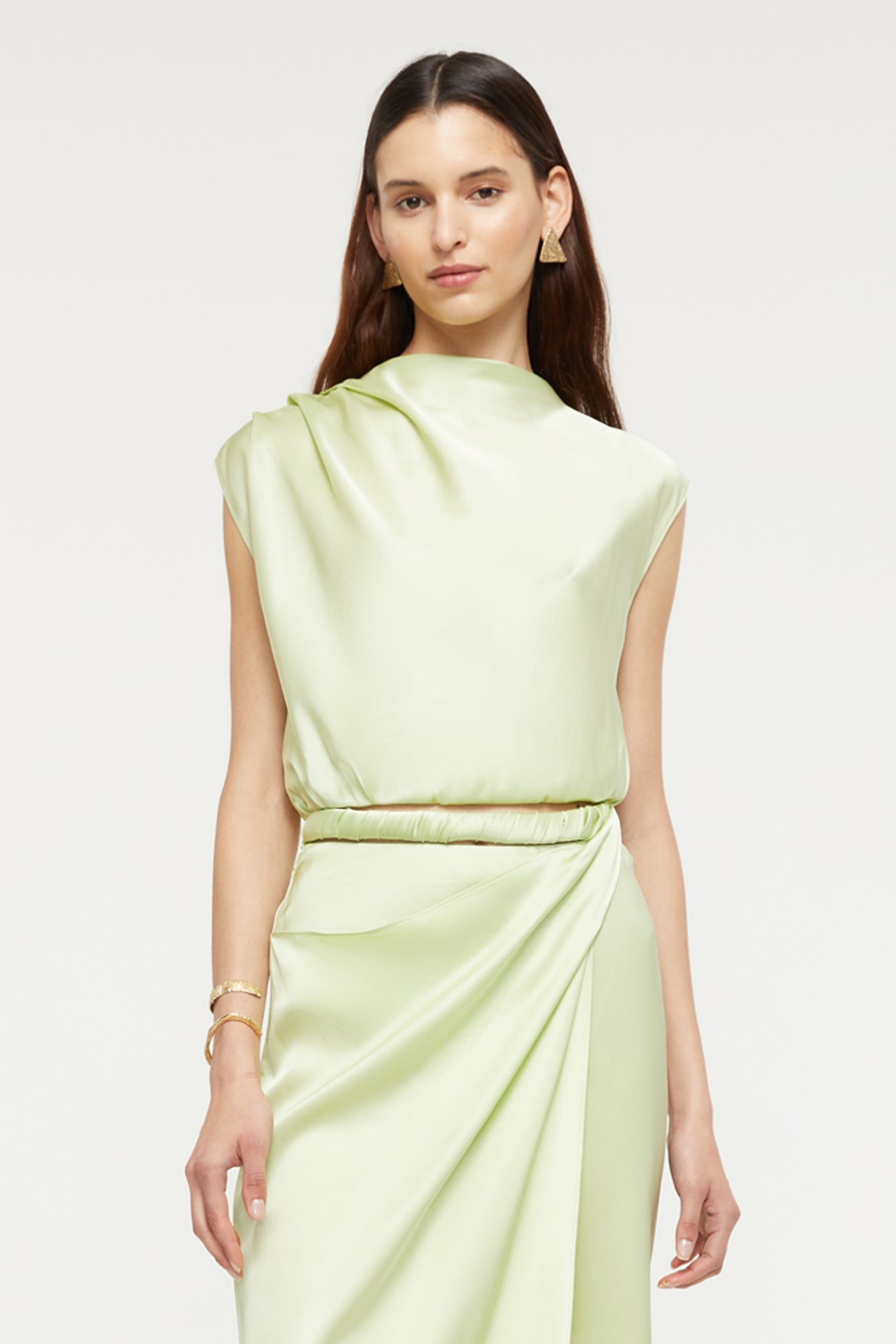 Indy Drape Top | Lime