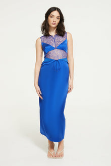 The Amour Midi Dress in Ultra Blue from Ginia RTW