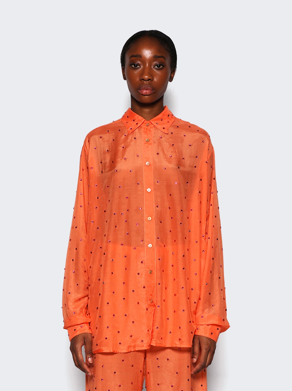 Women | Oséree | Gem Long Shirt | Peach