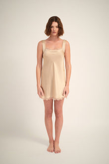 GINIA Aurora Silk Chemise - Mink