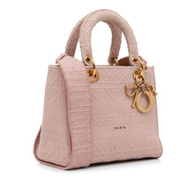 Dior | Pre-Owned Medium Canvas Cannage Lady D Lite | Pink