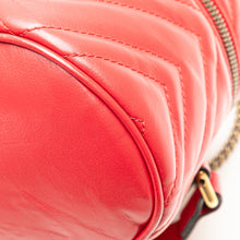 Gucci | Pre-Owned GG Marmont Round Matelasse Leather Backpack | Red