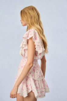 Gwen Heirloom Print Cotton Mini Dress | Sterling Dusk