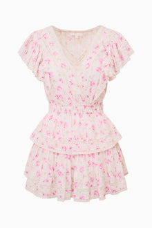 Gwen Heirloom Print Cotton Mini Dress | Sterling Dusk