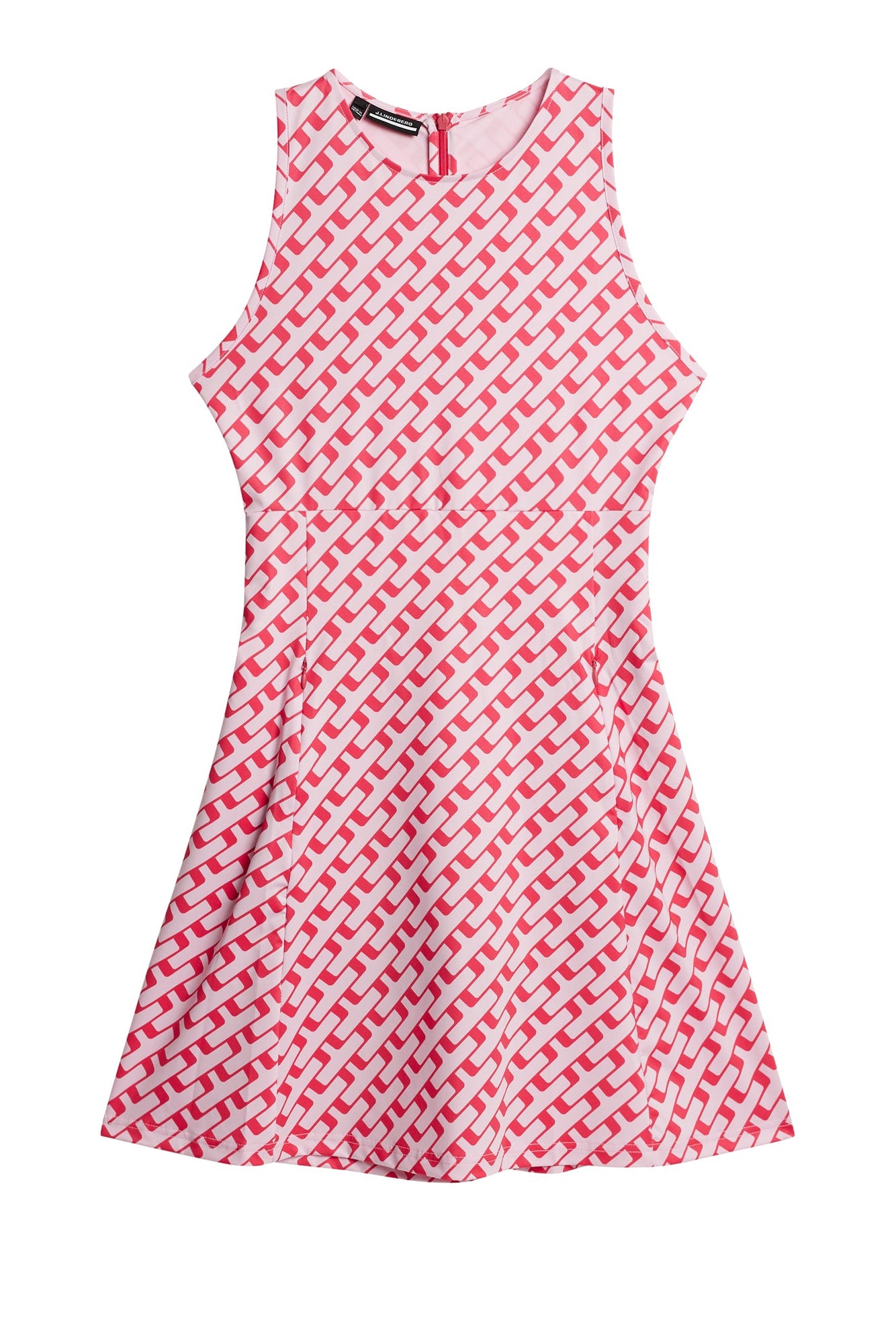 Cora Print Dress in Tour Geo Pink M by J.Lindeberg