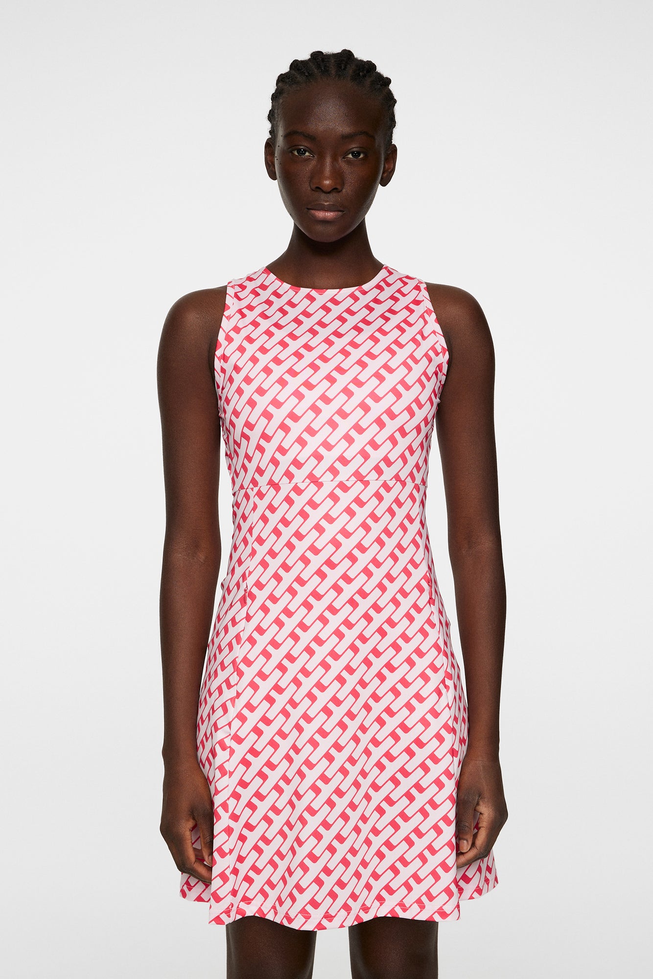 Women | Cora Print Dress | Tour Geo Pink M