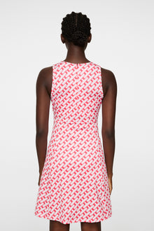 Women | Cora Print Dress | Tour Geo Pink M