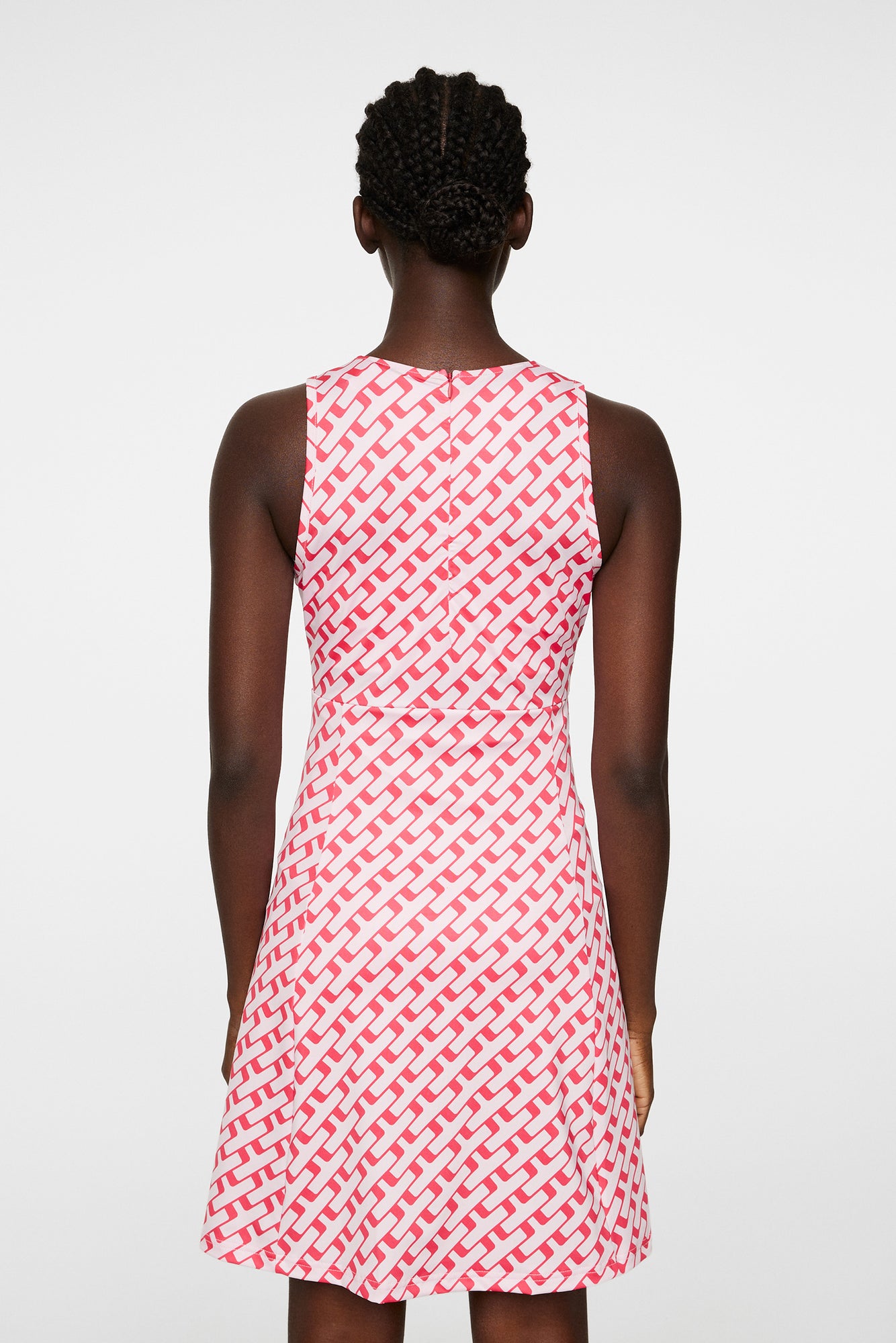 Women | Cora Print Dress | Tour Geo Pink M