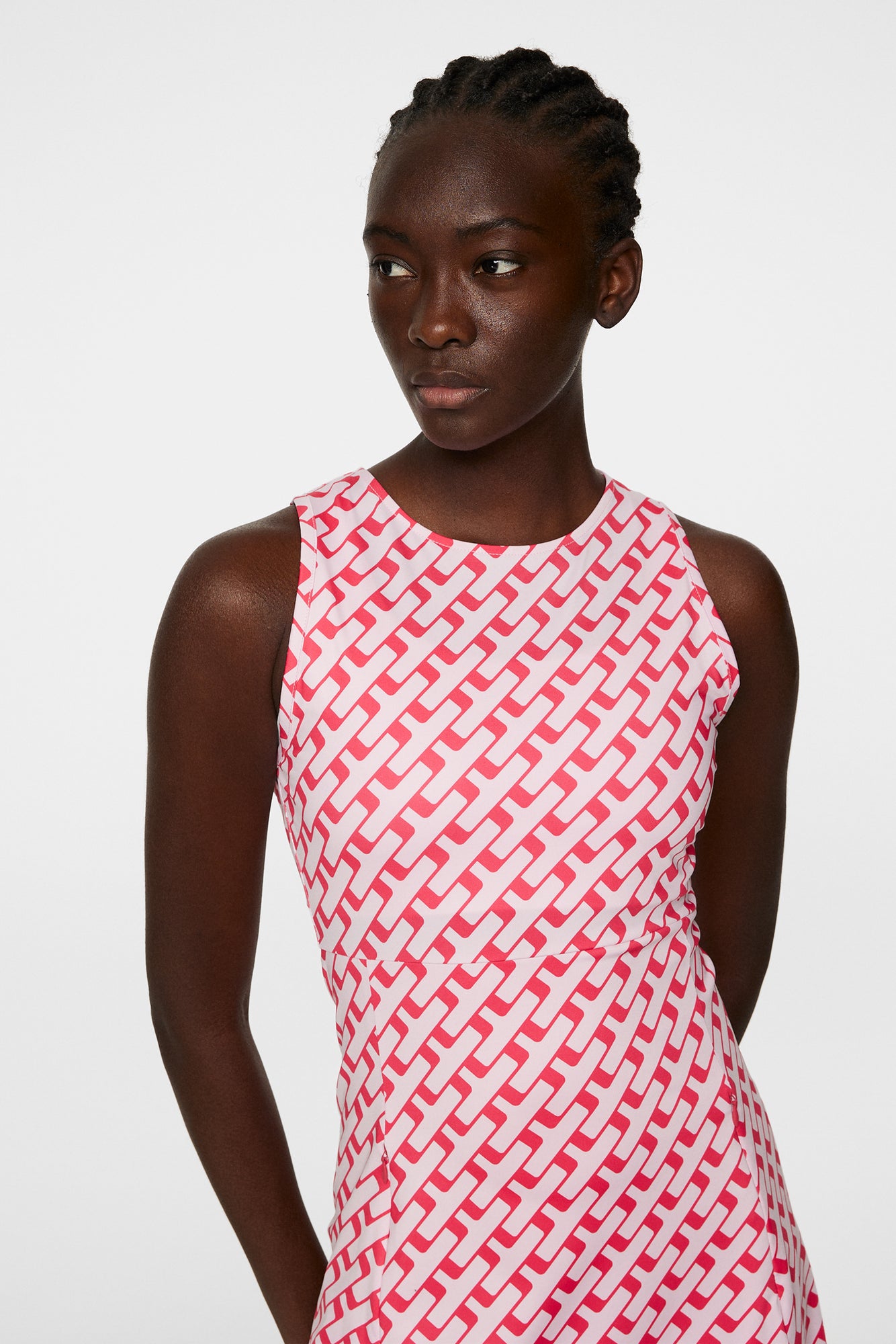 Women | Cora Print Dress | Tour Geo Pink M