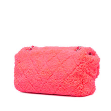 Chanel | Pre-Owned Medium Quilted Terry Cloth Coco Beach Flap | Pink/Hot Pink