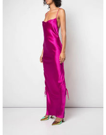 Galvan | Women | Yasmin Midi Slip Dress | Purple