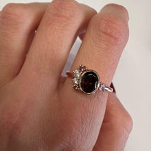 Women | Garnet Spray Ring | 14k Rose Gold