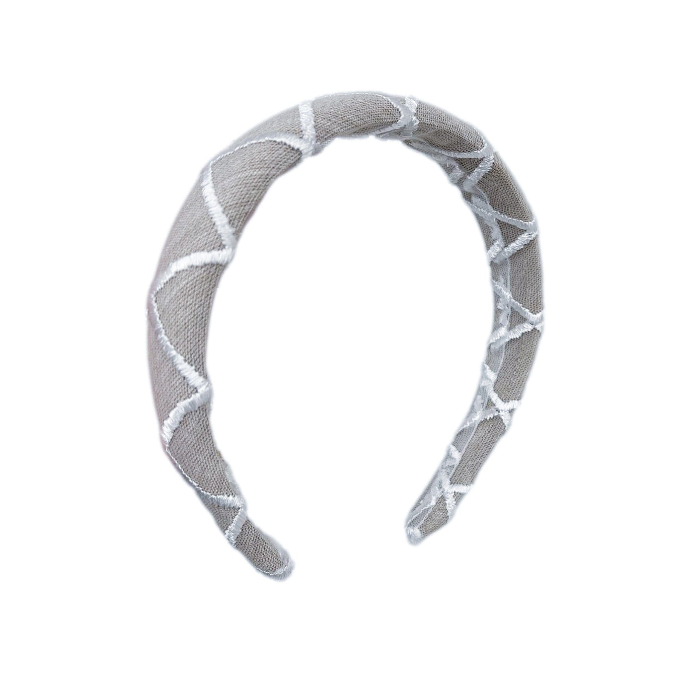 Girl | Ashlyn Linen and Lace Headband | Beige