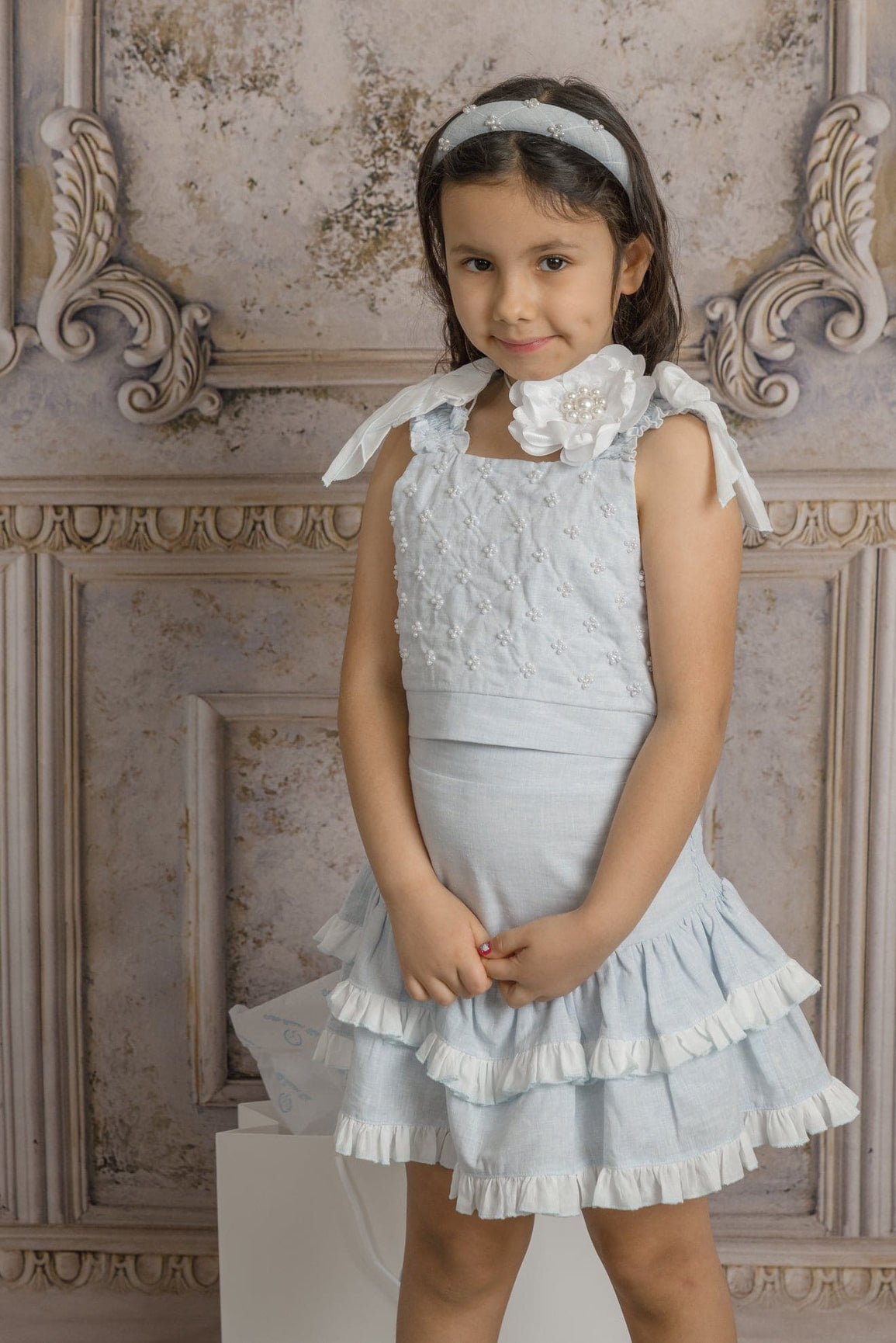 Girl | Charlotte Baby Blue Skirt and Top Set