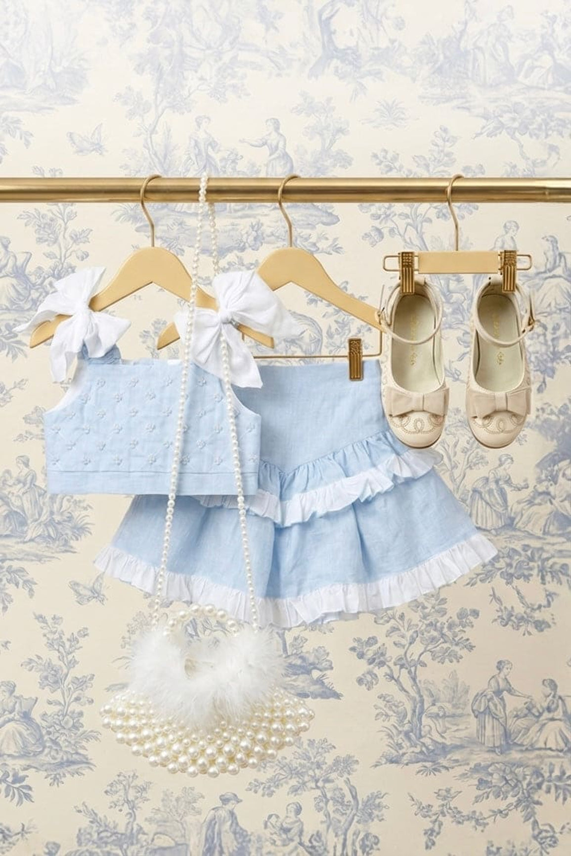 Girl | Charlotte Baby Blue Skirt and Top Set