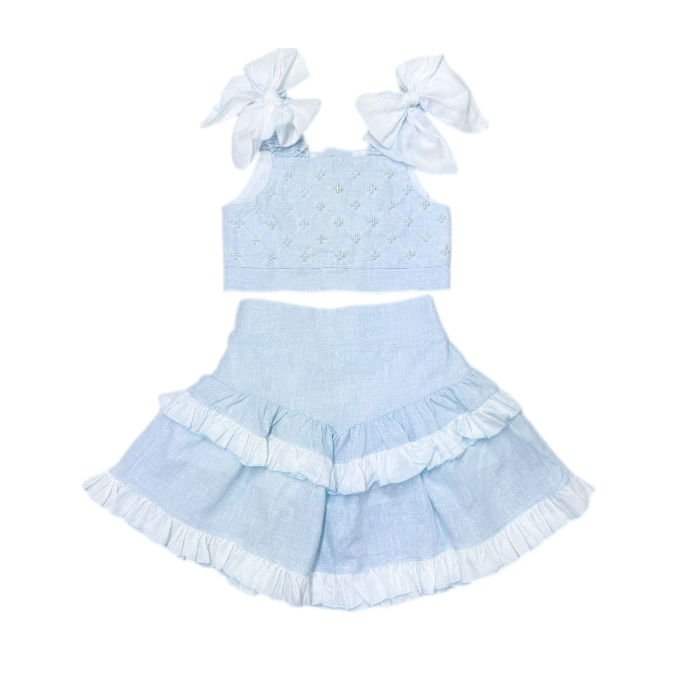 Girl | Charlotte Baby Blue Skirt and Top Set