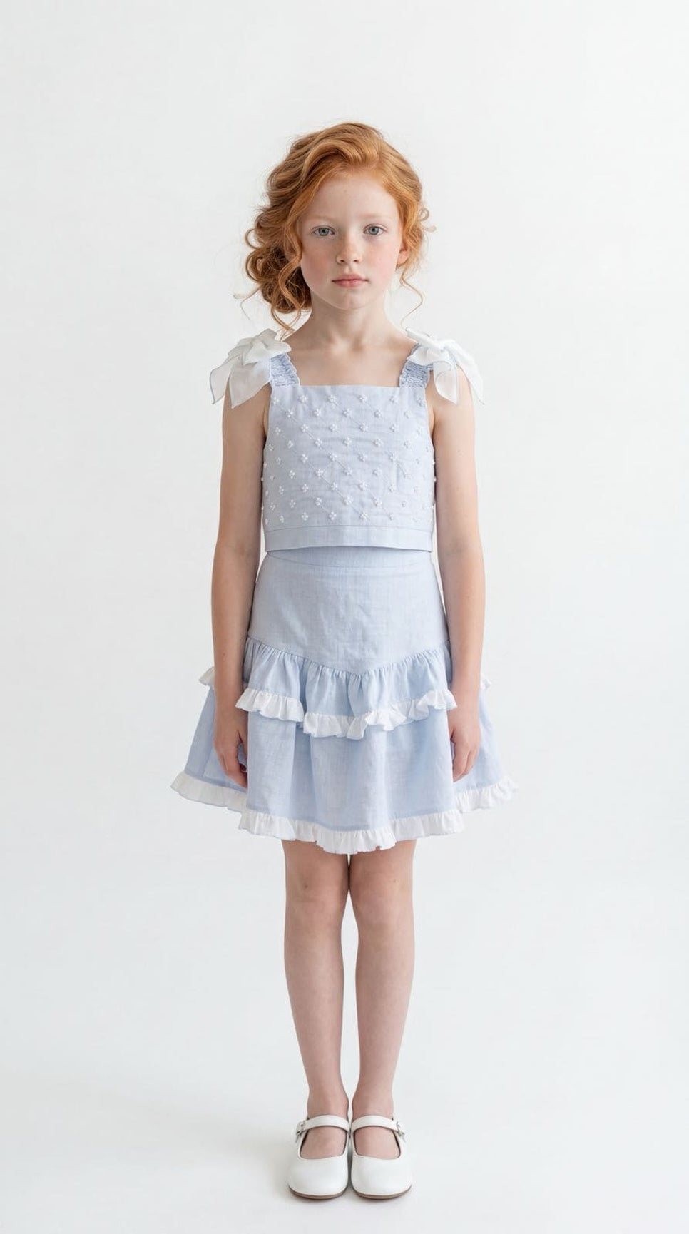 Girl | Charlotte Baby Blue Skirt and Top Set