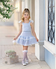 Girl | Charlotte Baby Blue Skirt and Top Set