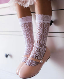 Girl | Daisy Lace Socks | White