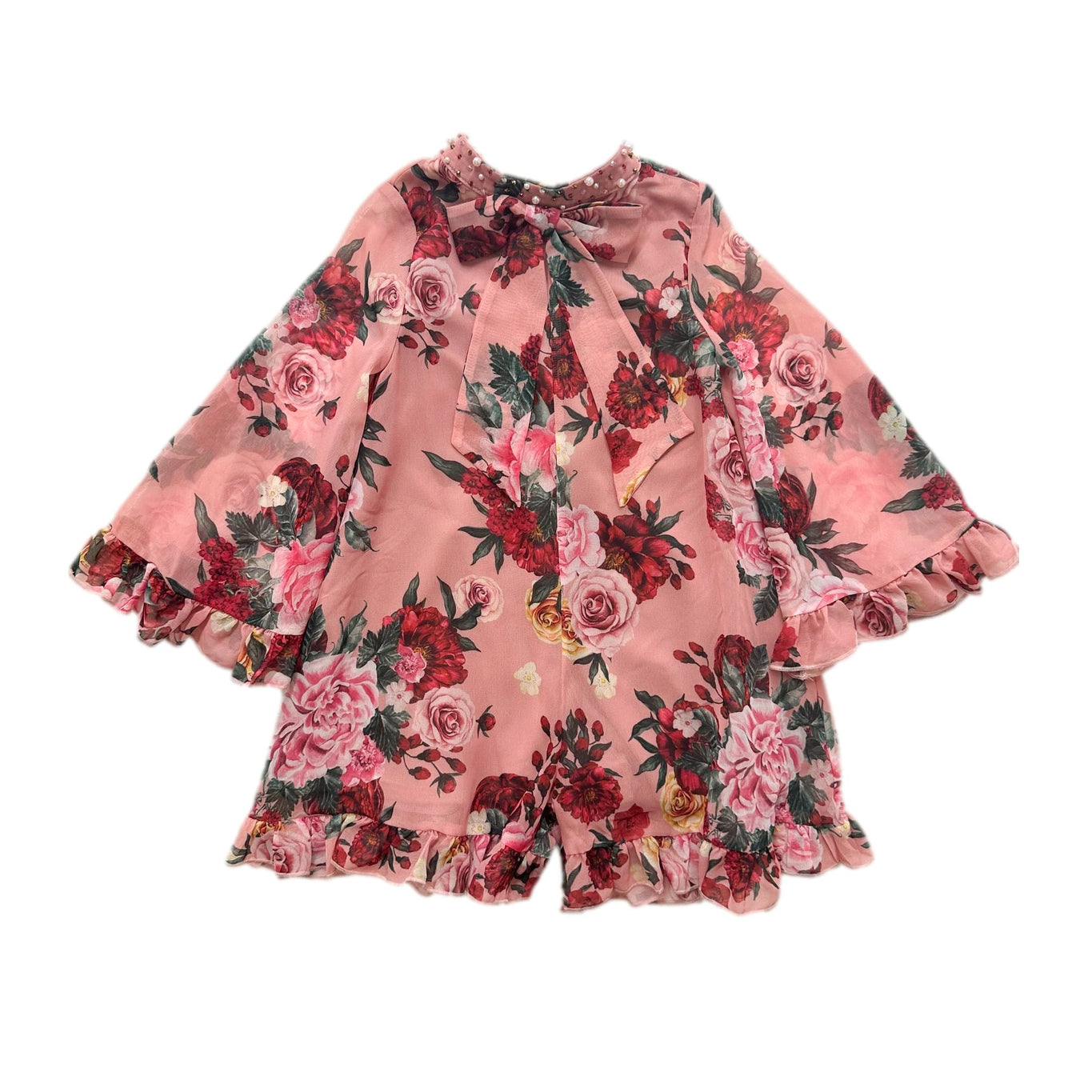 Girl | Flora Flower Print Jumpsuit | Pink