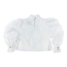 Girl | Gwen Blouse With Ruffle Trim | White x black