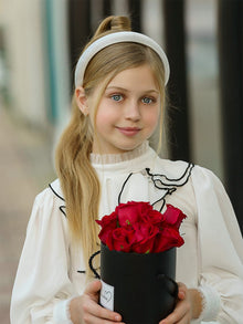 Girl | Gwen Padded Headband | White x Black