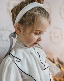 Girl | Gwen Padded Headband | White x Black