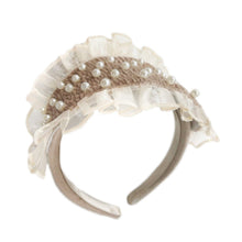 Girl | Helena Ceremony Headband | Beige x White