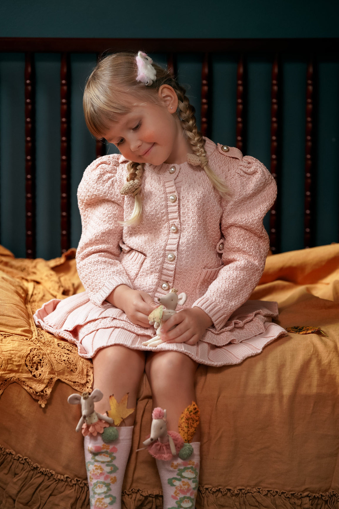 Girl | Julie Pink Knit Cotton Skirt