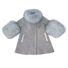 Girl | Karenina Grey Fur Wool Coat | Gray
