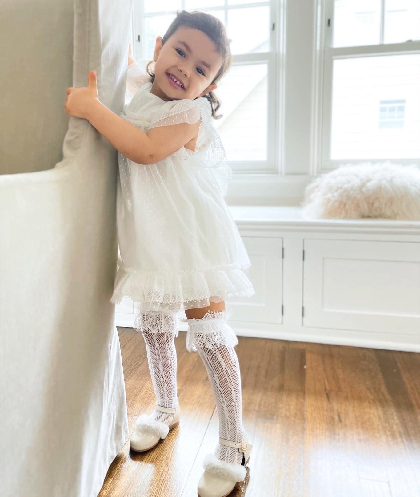 Girl | Lara Lace Socks | White