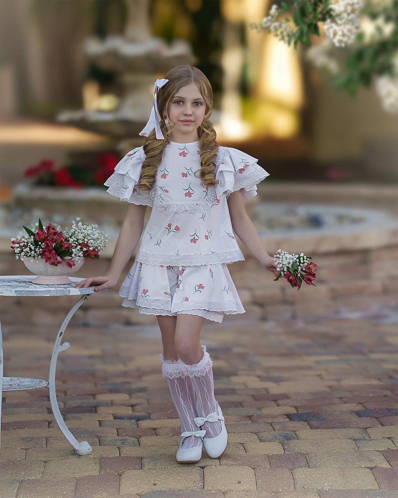 Girl | Lara Lace Socks | White