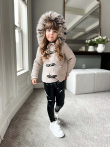 Girl | Liquid Vegan Leather Leggings | Black