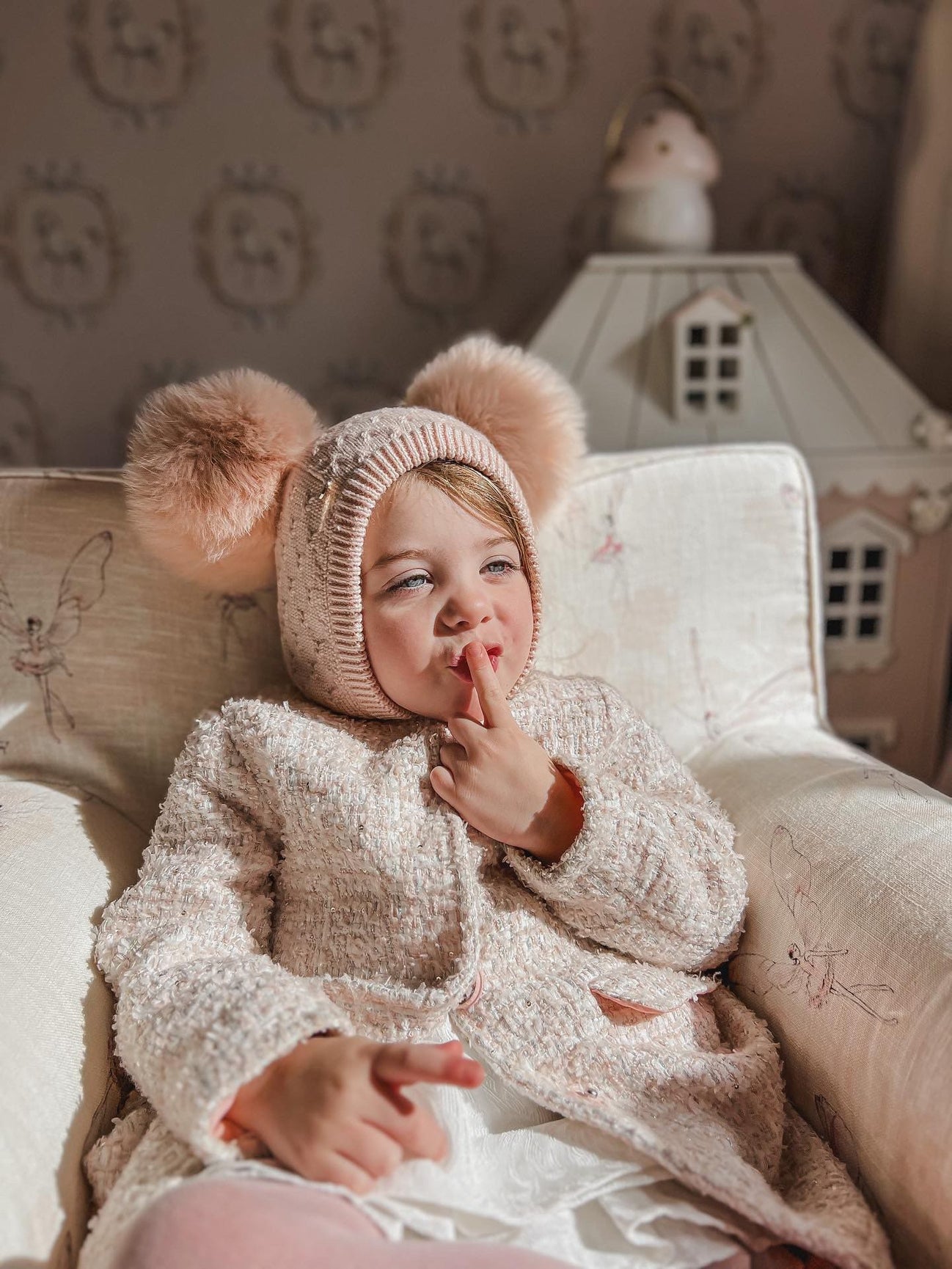 Girl | Luna Merino Wool Balaclava Hat | Pink
