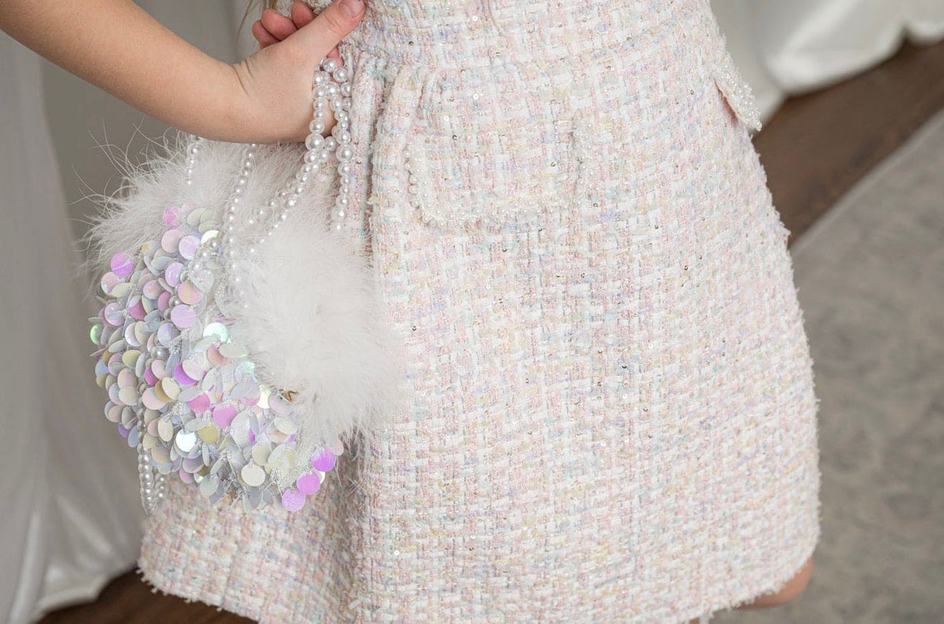 Girl | Meadow Yellow Tweed Dress