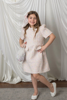 Girl | Meadow Yellow Tweed Dress
