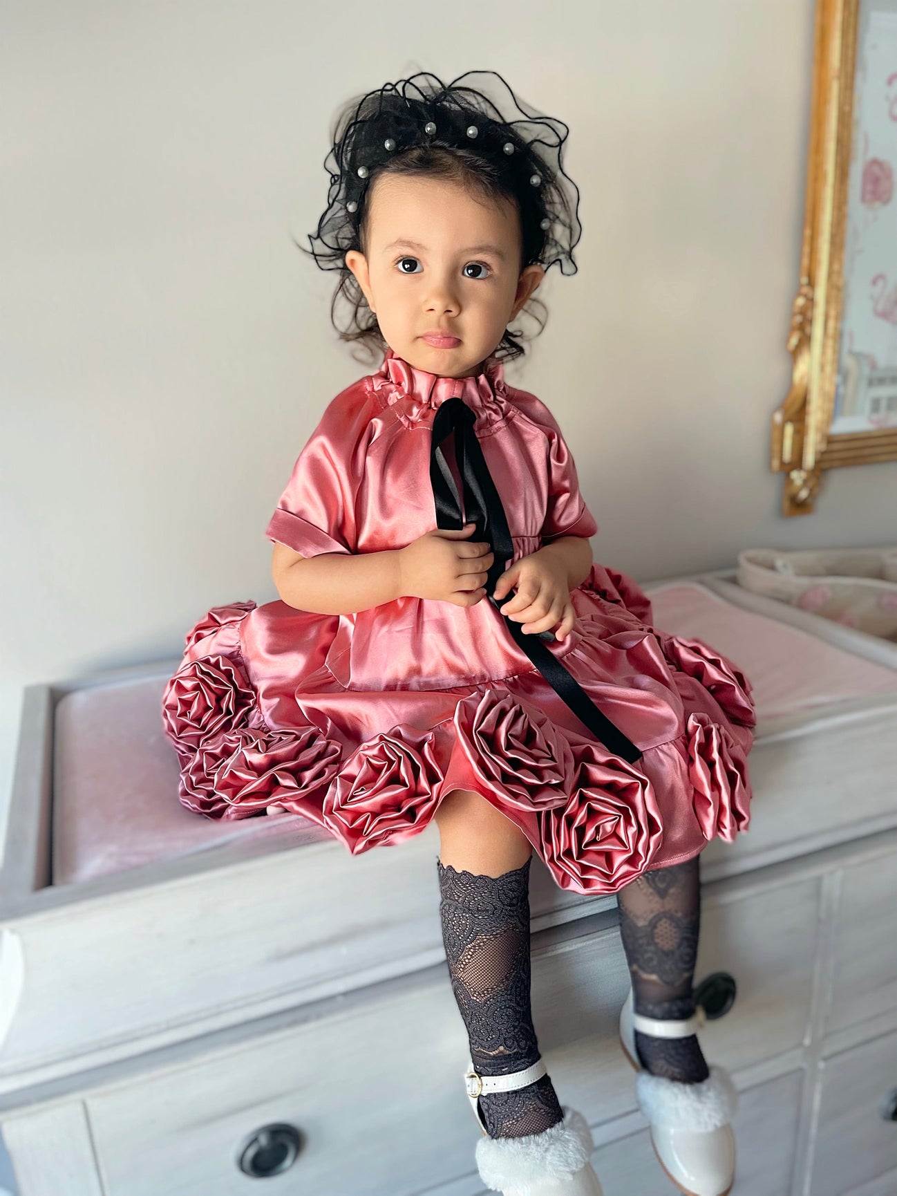Girl | Satin Dress | Rose