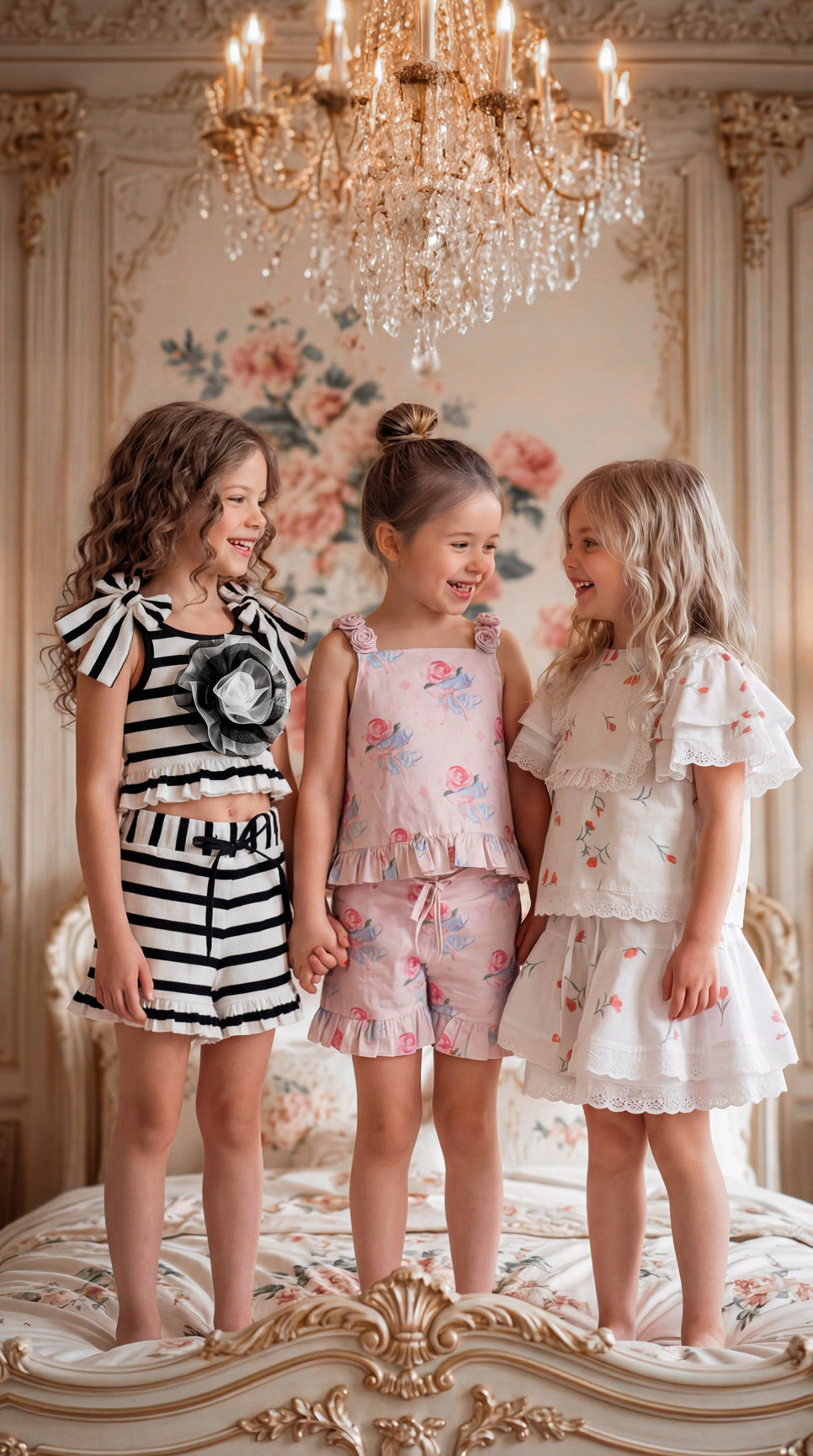 Girl | Tulip Cotton Blouse and Shorts Set