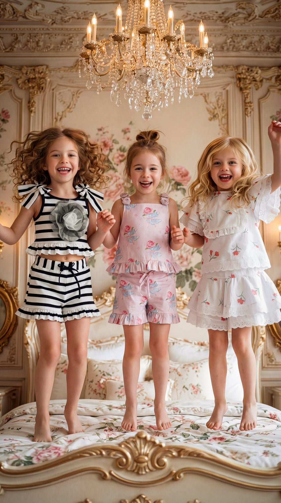 Girl | Tulip Cotton Blouse and Shorts Set