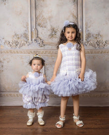 Girl | Violet Tweed and Tulle Romper