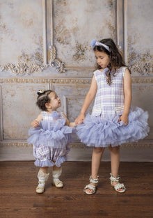 Girl | Violet Tweed and Tulle Romper