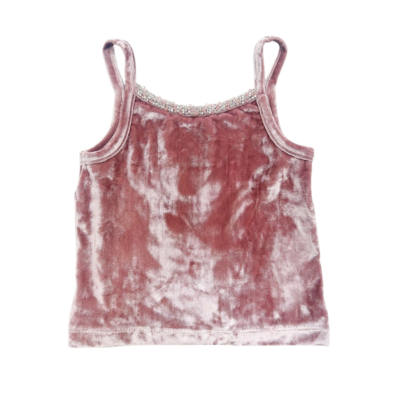 Girl | Vivian Velour Tank Top | Dusty Pink